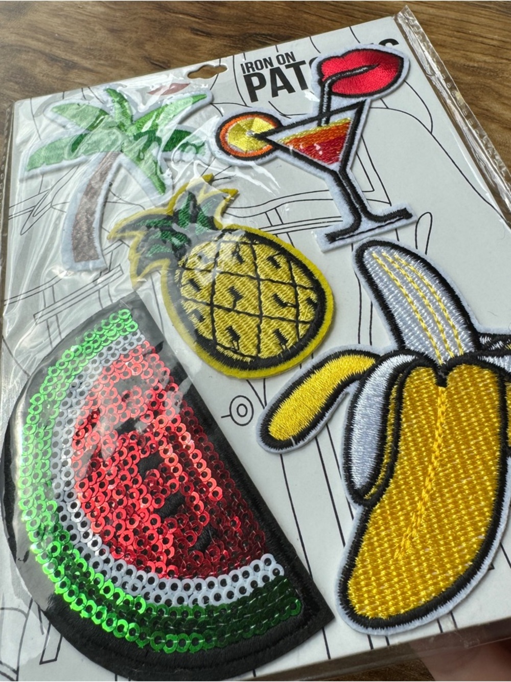 🖤5/$20 Yellow Taco & Tropical Iron-On Patch Set - Picture 6 of 6